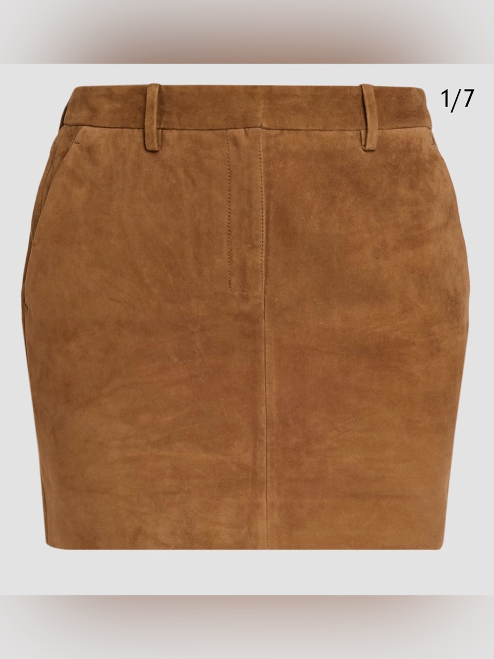 Theory Brown Suede Mini Skirt